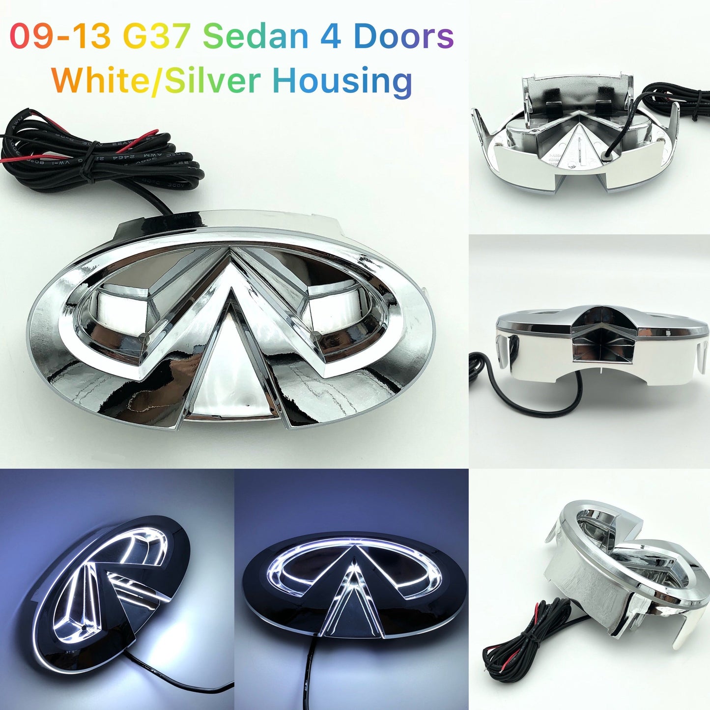 Infiniti logo car led front emblem light-5