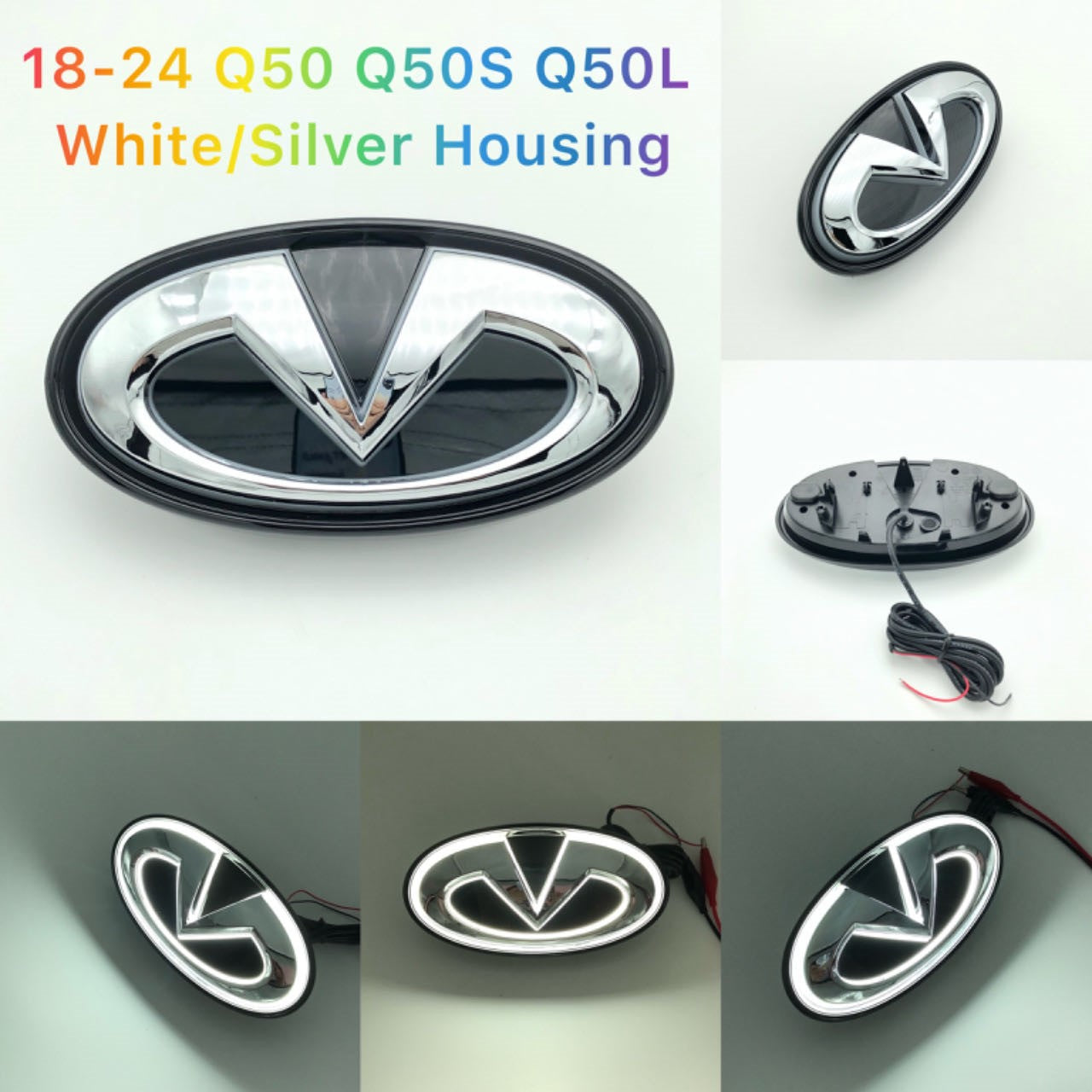 Infiniti logo car led front emblem light-13