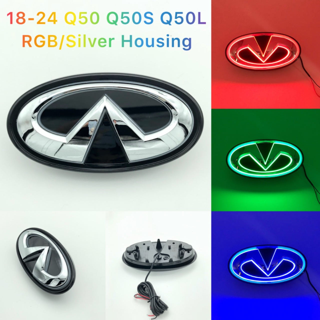 Infiniti logo car led front emblem light-15
