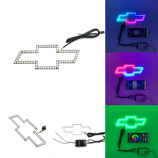 Chevy bowtie emblem rgb chasing flow halo with bluetooth controller-0