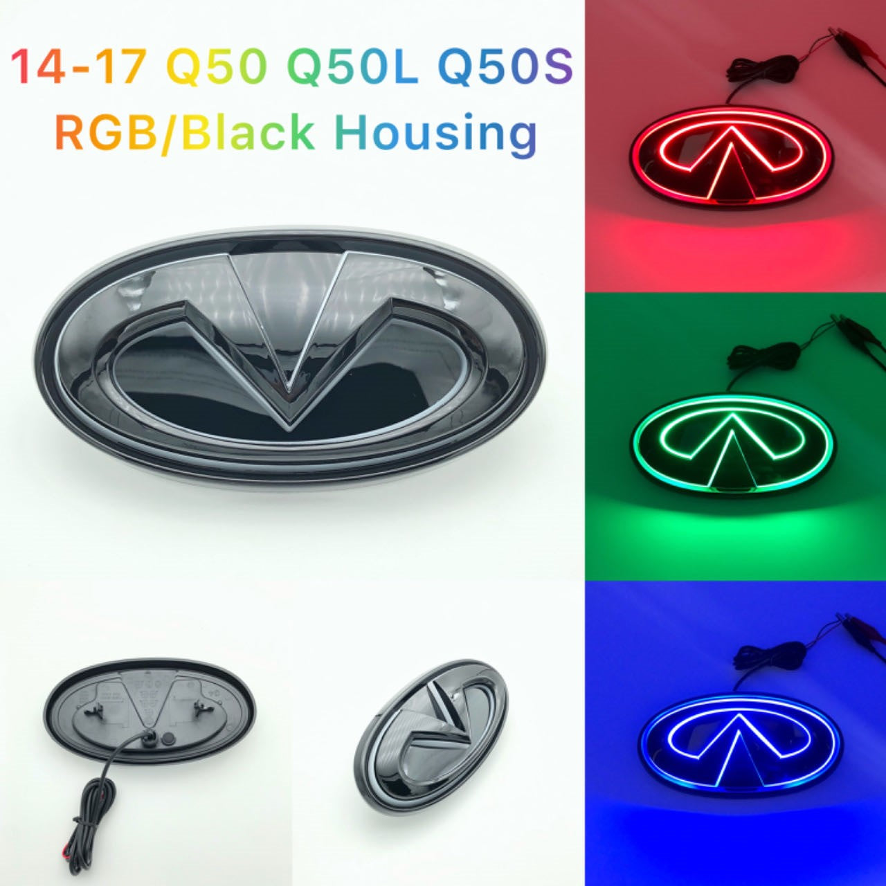 Infiniti logo car led front emblem light-12